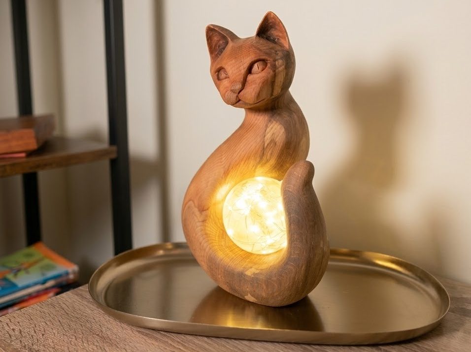 cat lamp